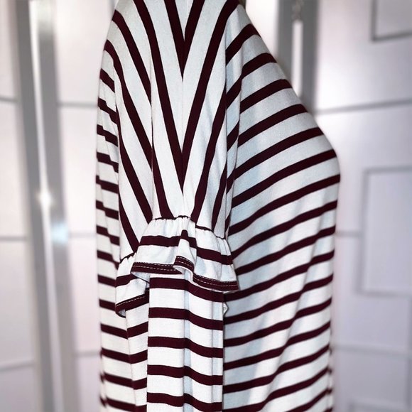 Cotton Bleu Striped Ruffle Drop Shoulder - Picture 3 of 8